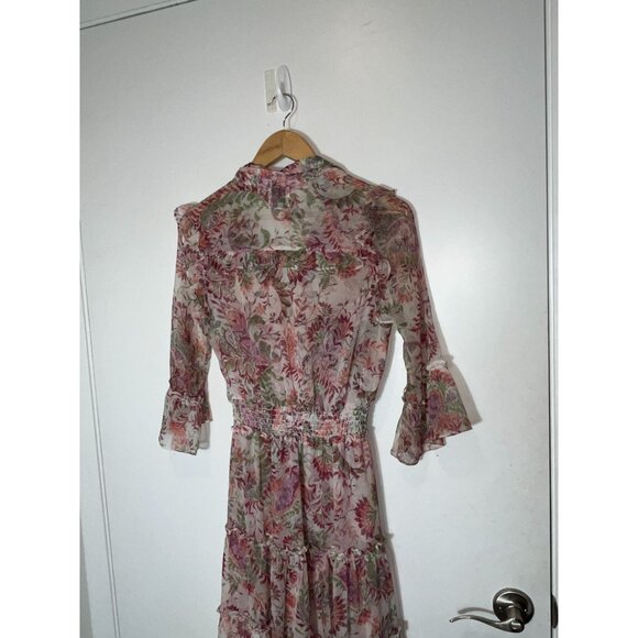 MISA LOS ANGELES Pamelina Chiffon Tiered Maxi Dress Paisley Shopbop S Small Wome - Picture 8 of 11